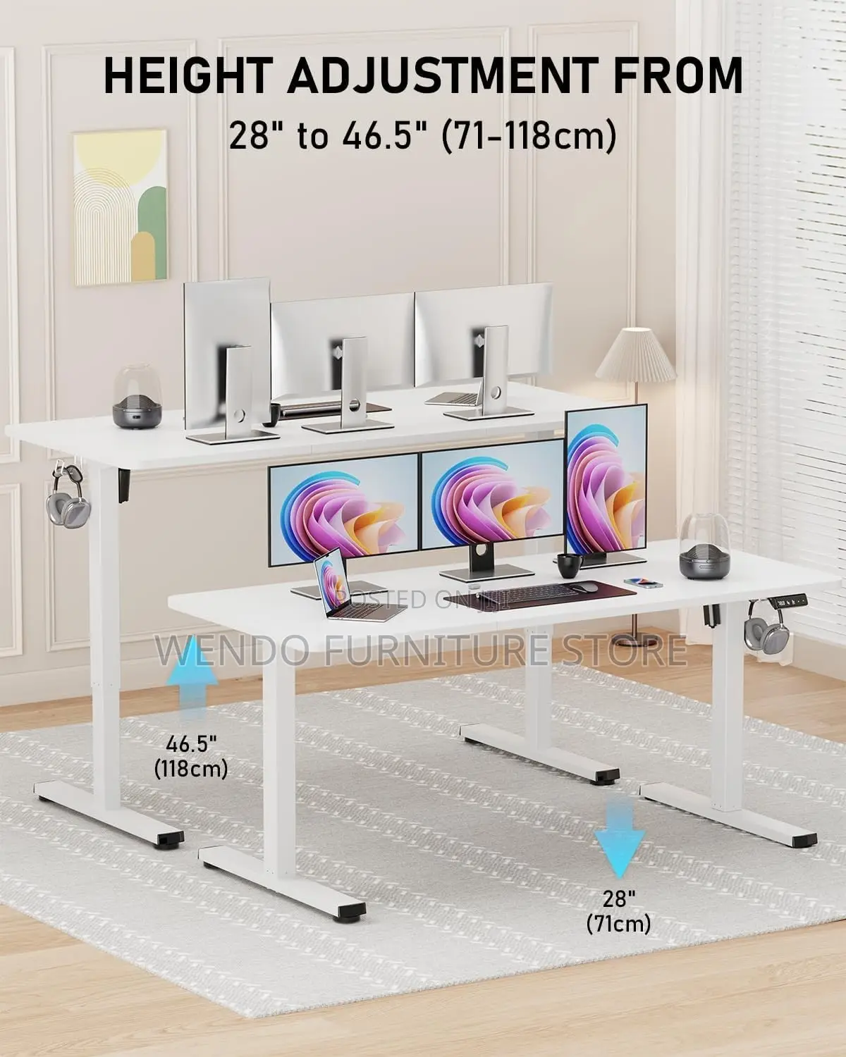 Office Table; Electric Height Adjustable Home Table