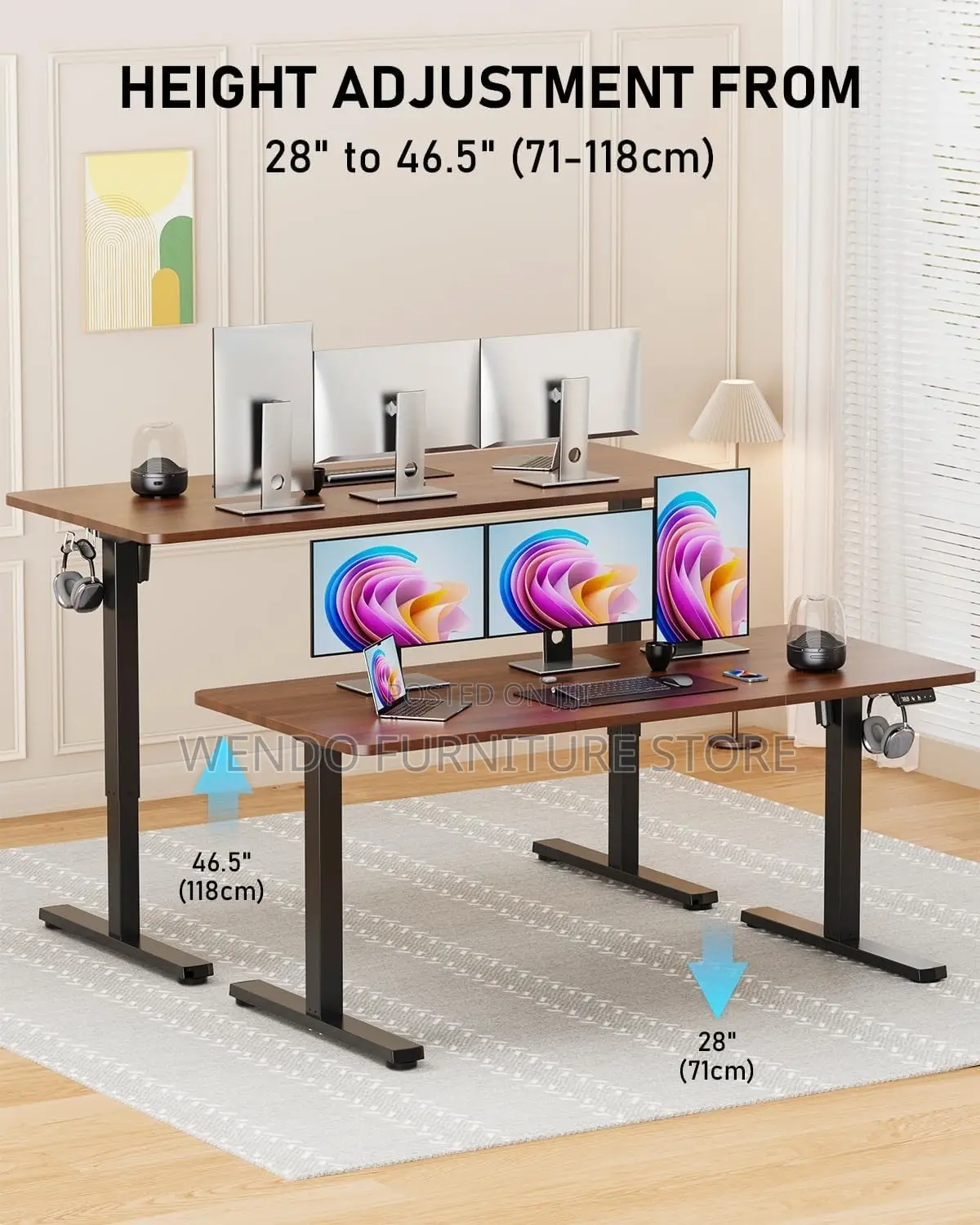 Office Table; Electric Height Adjustable Home Table
