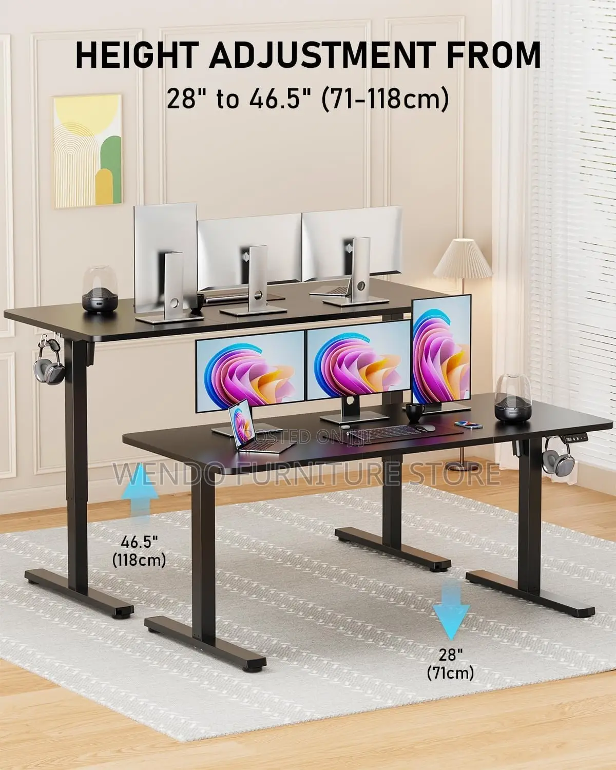 Office Table; Electric Height Adjustable Home Table