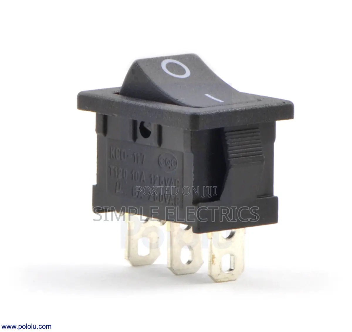Rocker Switch: 3-pin, Spdt, 10a