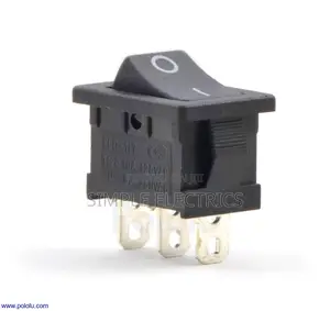 Rocker Switch: 3-pin, Spdt, 10a