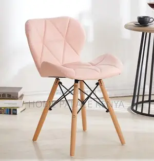 Home Chair; Leather Upholstered Dining Chair With Kd Wooden Legs