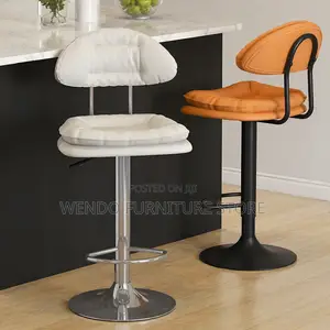 Barstools; Swivel Leather Reception Kitchen Barstools