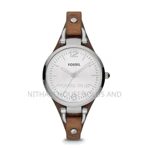 Fossil Es3060 Georgia Brown Leather Watch for Women