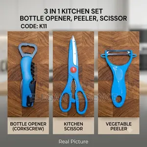3in1 Kitchen Set Bottle Opener,Vegetable/Fruitpeeler Kitchen Scissors