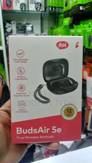 Itel Budsair 5e Wireless Earphones – Portable Case With Carry Strap