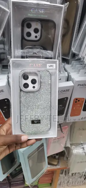 iPhone 14 Pro Silver Ally Selection Glitter Diamond Back Cover