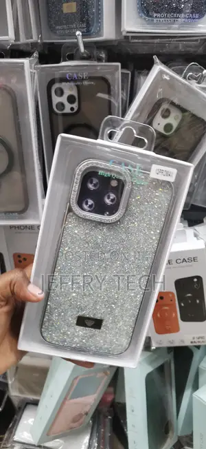 iPhone 13 Pro Max, Dense Silver Crystal Finish Case