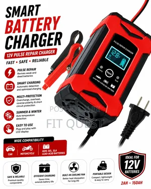 Smart 12v Battery Charger Pulse Repair Car Motorcycle Battery Maintain
