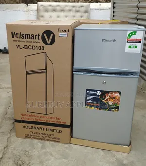 Volsmart 108l Double Door Fridge With Freezer Compartment
