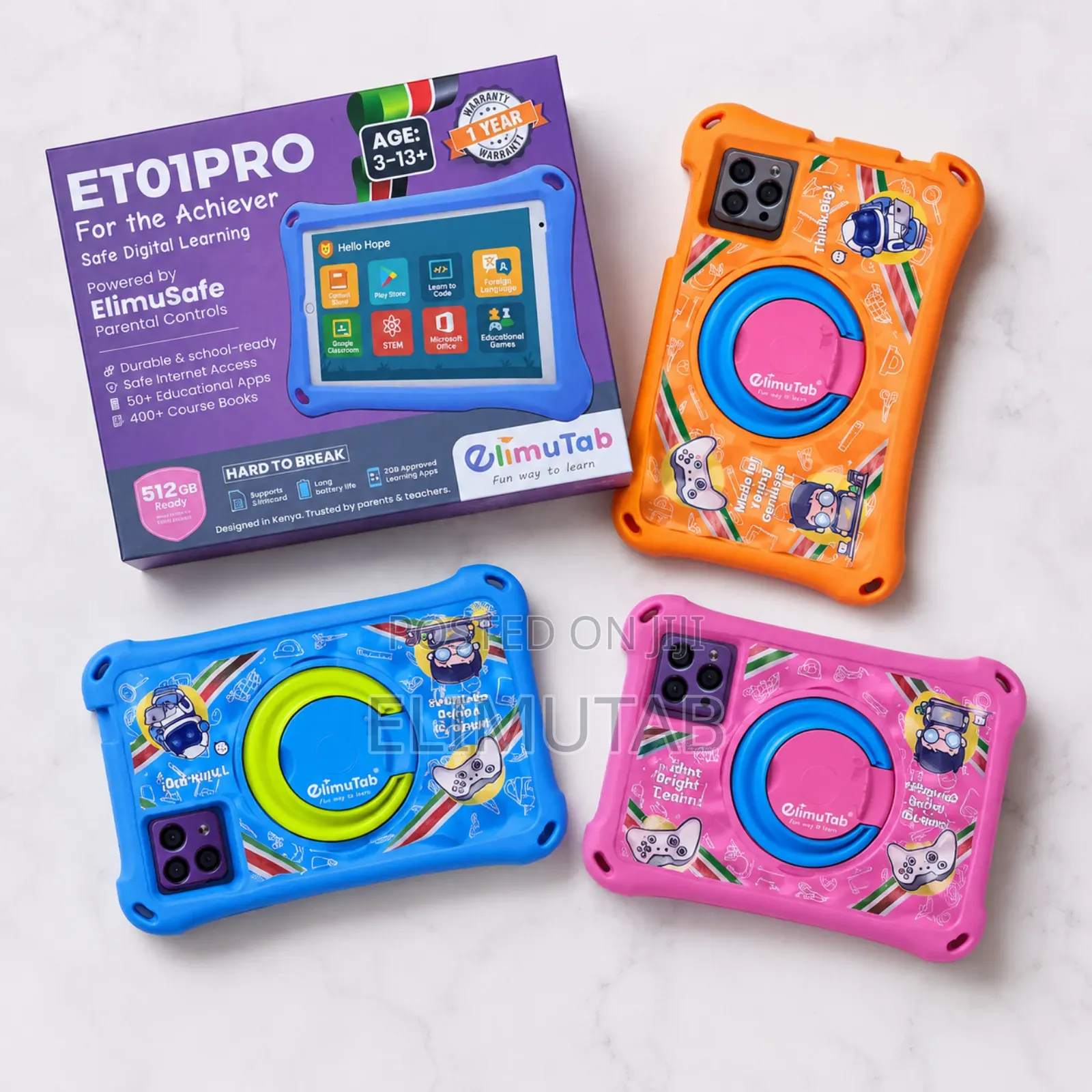 Elimutab Et01 Pro Educational Tablet For Kids 512gb