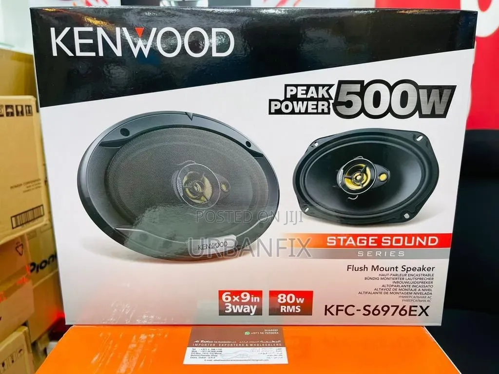 Kenwood 500watts 6 by 9 Oval Midrange Speakers- A Pair