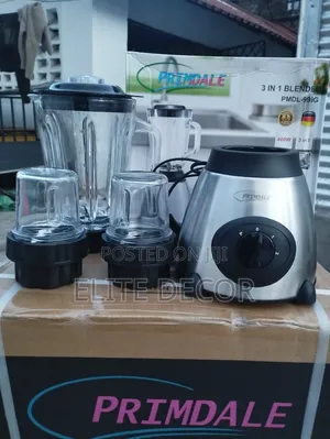 Primdale 3 in 1 Stainless Steel Glass Jar Blender