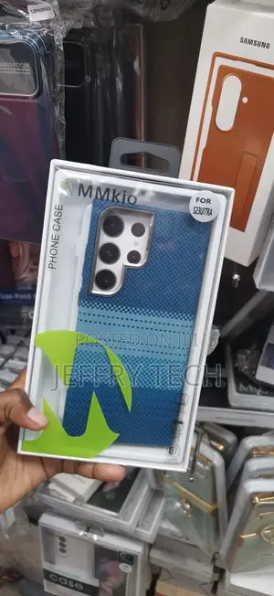 Samsung Galaxy S24 Ultra, Blue Gradient, Geometric Stripe Patterncase