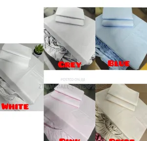 Bedsheets 4pcs Set,Plain Patterned Fitted Bedsheet Set – Size 6x7