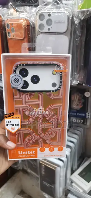 iPhone 17 Pro Max Unibit-Branded Orange Hermès-Inspired Phone Case