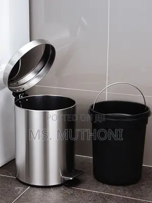 12 L Stainless Steel Foot Pedal Trash Can With Removable Bucket