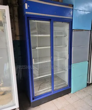 Blue 2 Door Display Refrigerator