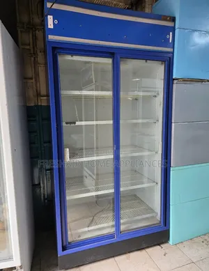 Blue 2 Door Display Refrigerator