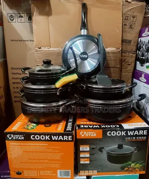 Great Star 14pc Black Cookware Set