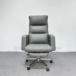 Gray Executive Leather Boss Chair.