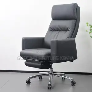 Gray Executive Leather Boss Chair.
