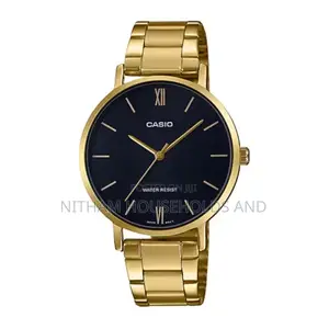 Casio LTP-Vt01g-1b Gold Stainless Steel Watch for Women