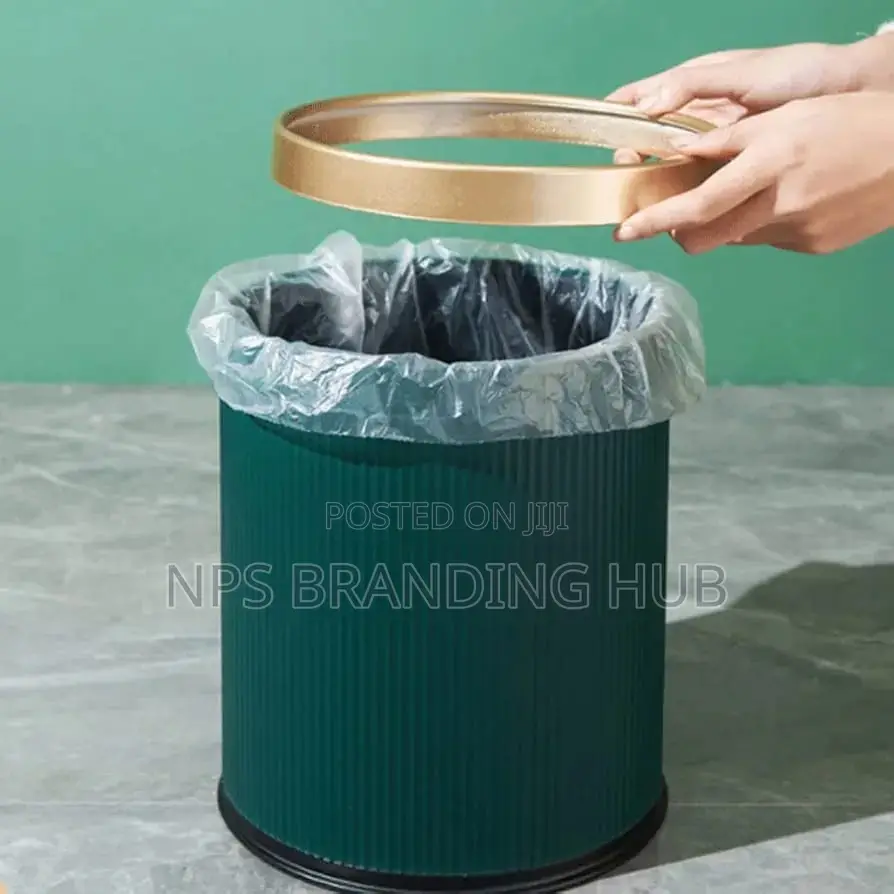 12l Cylindrical Exquisite Plastic Trash Dustbin (Rt