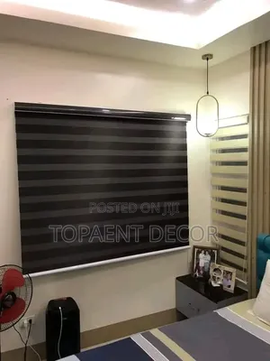 Black and Cream Office Space Horizontal Office Window Blinds