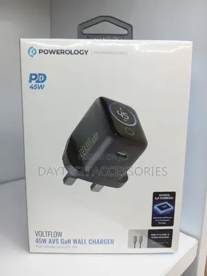 This Is a Powerology Voltflow 45w Avs Gan Wall Charger