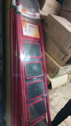 3 Step Red Aluminium Ladder