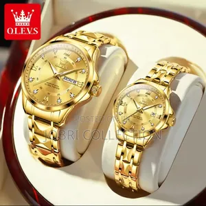 Gold Olevs Couples Watches