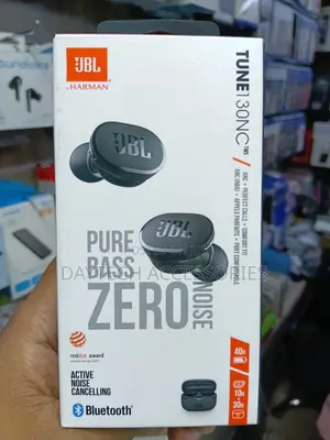JBL Tune 130 True Wireless Noise Cancelling Earbuds - Black