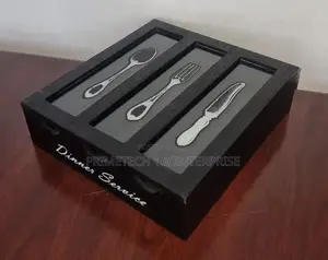 26x24x7cm Dinner Service 3 Compartment Cutlery Box Organizer