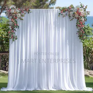 Wedding White Curtain Backdrop for Birthday Party Decor Outdoor