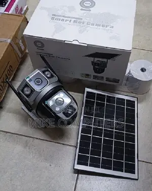 Waterproof Dual Lens Solar CCTV Camera With Motion