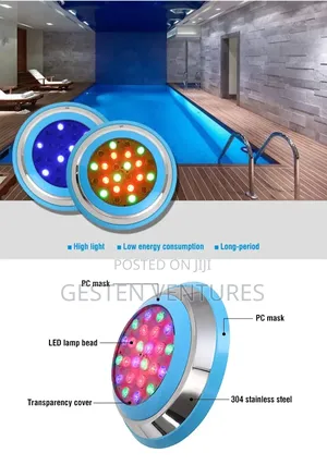 Modern 24w Multicolour Waterproof Led Swimming Pool Light Y5w