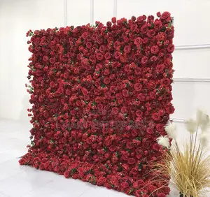 Red Roses Wall Flower Backdrop