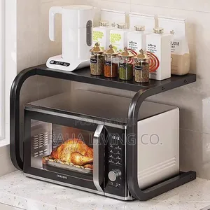 1 Tier Metallic Microwave Organizer Shelf | 55x35x35cm