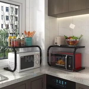 *1 Tier Metallic Microwave Organizer Shelf / Stand*