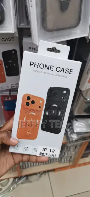 iPhone 12, Built-in Fold-Out Pop Ring Stand Cover