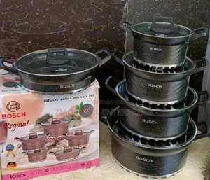 Bosch Essential 10-Piece Kitchen Cookware Set With Heat-Resistant Lids