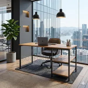 Office Desk; Home Office Computer Desk With Shelves