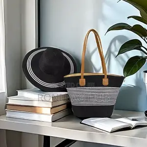 Summer Straw Beach Bag and Hat