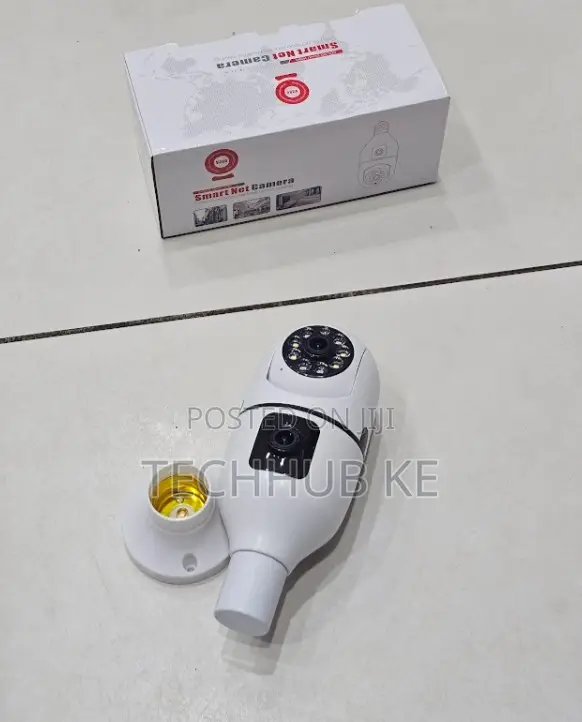 Wireless Bulb CCTV Camera Dual Lens Security Camera With Night Vision