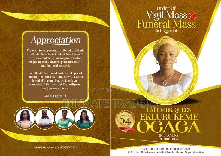 Eulogy Commemorative Booklet Printing