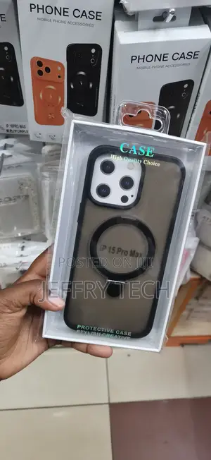 iPhone 15 Pro Max Magnetic Ring Cover-Dark Grey