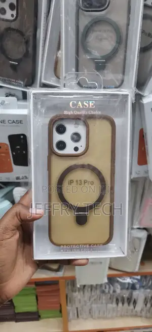iPhone 13 Pro in Brown Protective Matte Clear Case