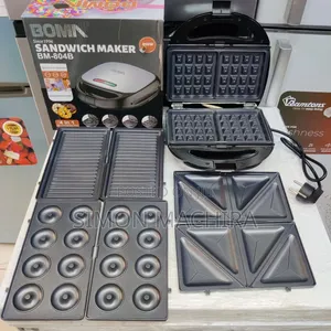 Boma 4 in 1 Sandwich Maker Waffle Maker/Donut Maker/Grill Press