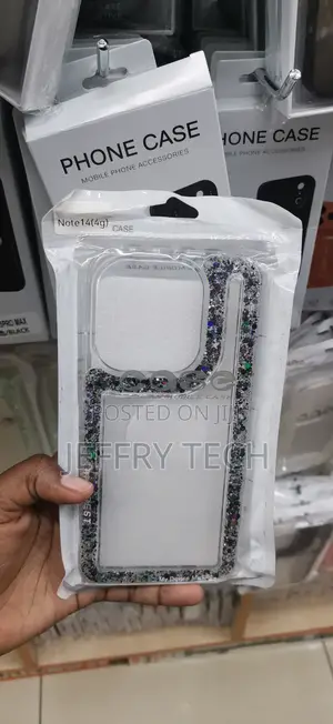 Note 14 (4g) Eye-Catching Black Glitter Border Cover